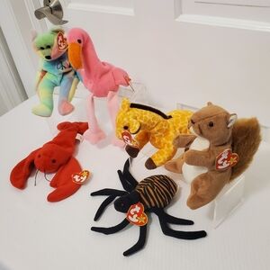 6 Ty Beanie Babies Plush Toys